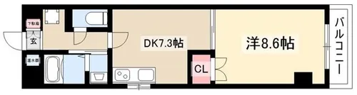 ルーミィ【C-3号室】の間取り