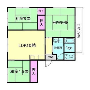 ハーメス箕面【2階】の間取り