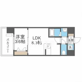 スワンズシティ大阪エスクレア【13階】の間取り