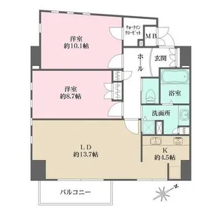 Cross Season 甲子園【1階】の間取り