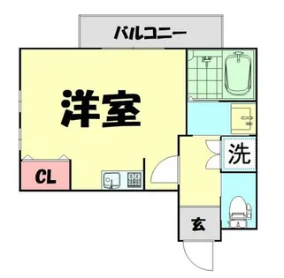 ソレイユ貝塚【1階】の間取り