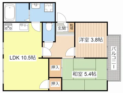 アーバンパレス 2番館【0106号室】の間取り