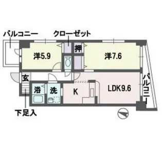 エムロード平尾【701号室】の間取り