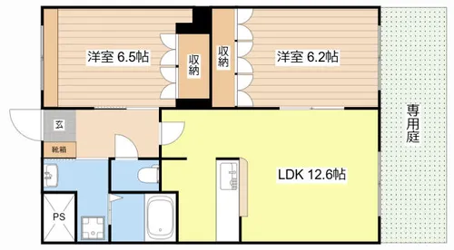 利衛門 弐番館【1階】の間取り