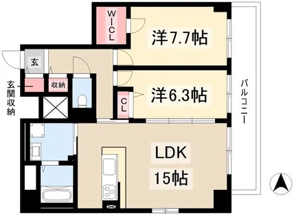 Ceres 中村公園前【2階】の間取り