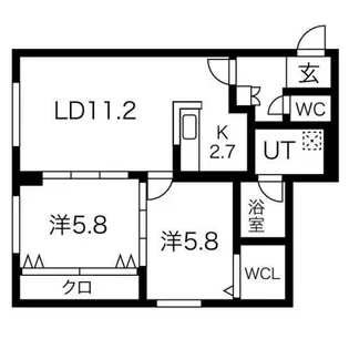 アスティル伏見【4階】の間取り