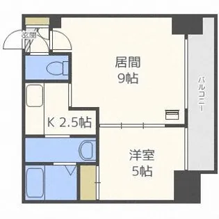 サンコート大通【3階】の間取り