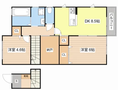 Plaisir堅田【B201号室】の間取り
