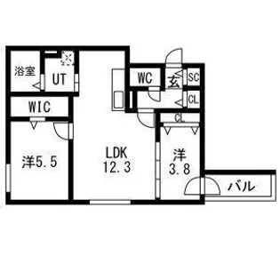 precious Hassamu-Minami【3階】の間取り