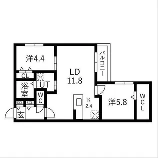 ブランシャールKi幌平橋【2階】の間取り