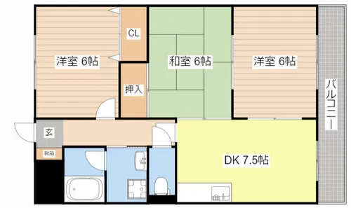 ハイツエクセルⅢ番館【307号室】の間取り