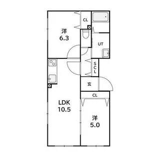 ラフィーネ西町【4階】の間取り
