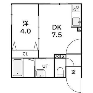 ラフィーネ西町【1階】の間取り