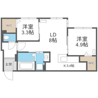 ラグランジュ円山【3階】の間取り