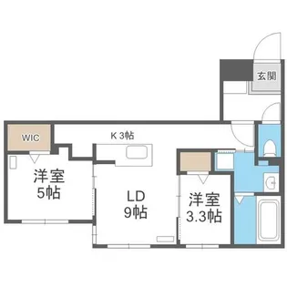 ラグランジュ円山【3階】の間取り