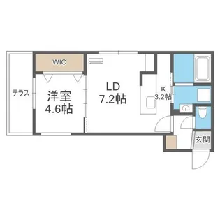 Balboni山鼻【1階】の間取り