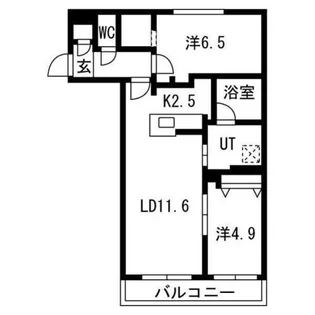 la maana旭山公園通【3階】の間取り