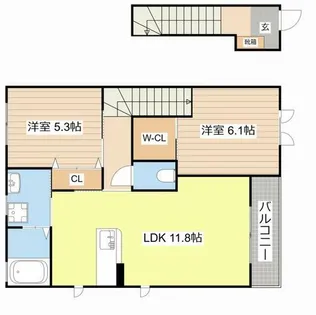 シャーメゾン プランドール【0201号室】の間取り