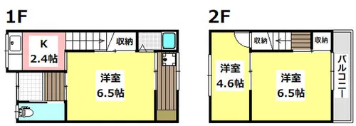 大阪府茨木市中津町【テラスハウス】の間取り