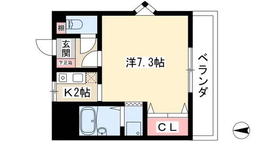 コンフォース藤【201号室】の間取り