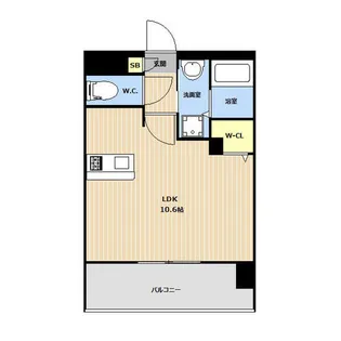 LIBTH姪浜【7階】の間取り