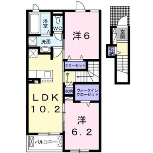 ラティオス【202号室】の間取り