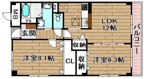 ソレアード【2階】の間取り