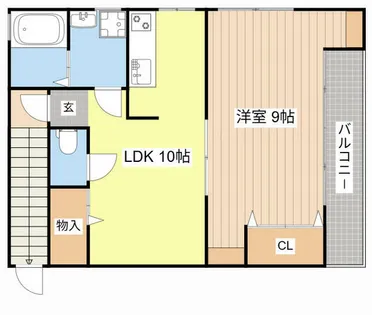グリーンハウス近江【1号室】の間取り