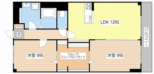 サンマリン日辨【203号室】の間取り