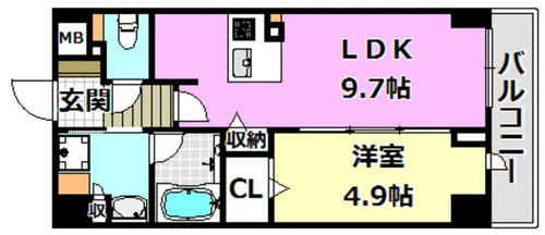 ペスカード別院【303号室】の間取り