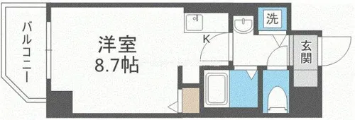 レジデンス福島Ⅱ【8階】の間取り