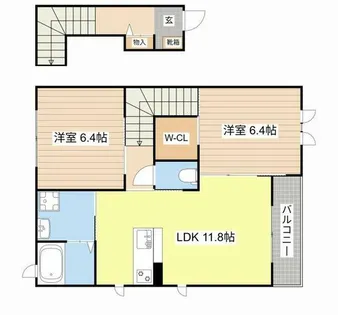 エイトタウン475【0201号室】の間取り