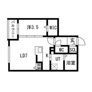 アルファレジデンス麻生【407号室】の間取り