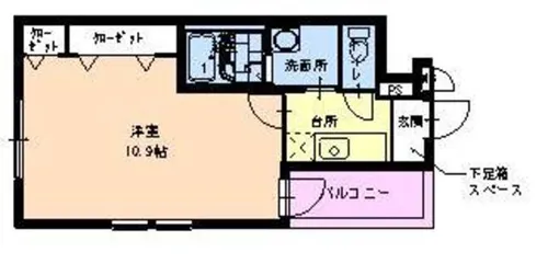 フジパレス西住之江Ⅱ番館【2階】の間取り