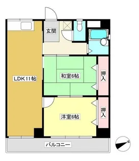 ウェルファー神明【202号室】の間取り