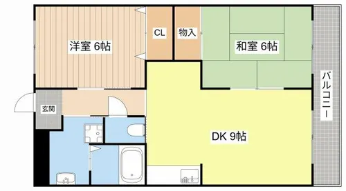 駅前コーポラス【402号室】の間取り