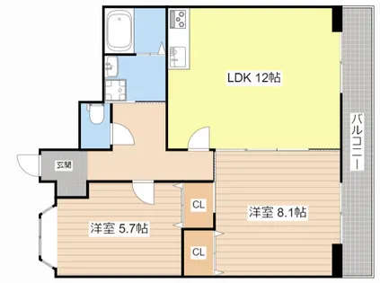キングパレス東陽【203号室】の間取り