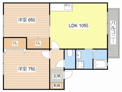 メゾン・ラ・コート弐番館【202号室】の間取り