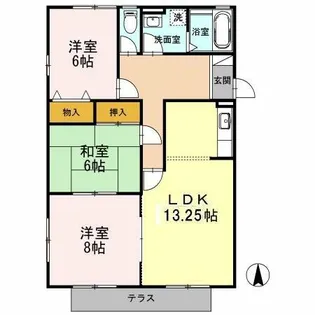 セントラルヒルズ【B203号室】の間取り
