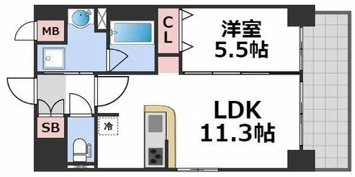 サンセール上本町【2階】の間取り