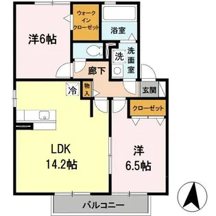 ディアコート【2階】の間取り