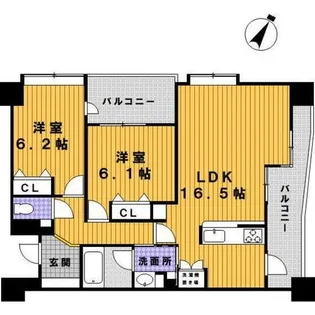 アンピール天神東【306号室】の間取り