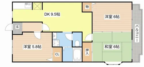 リヴェールJUNⅡ【206号室】の間取り