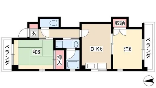 ファミールITOH【2階】の間取り
