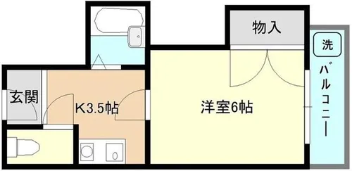 グラシアミノオⅠ【3階】の間取り