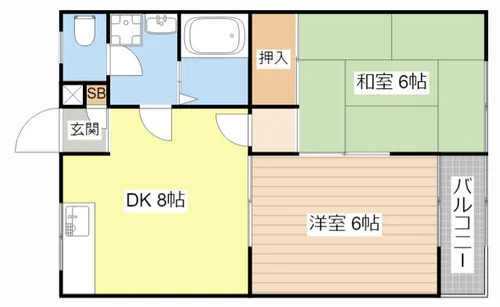 グレイオーク【201号室】の間取り