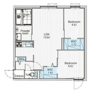 JANUS(ジェイナス)residences南平岸ステージ【102号室】の間取り