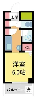 キューブ芦屋【403号室】の間取り