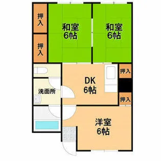 プランドゥ柳川【205号室】の間取り