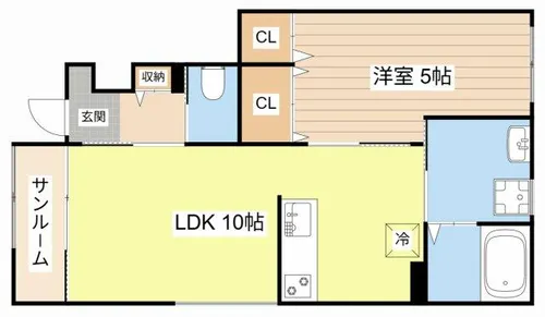 グッドライフステージFJ【105号室】の間取り
